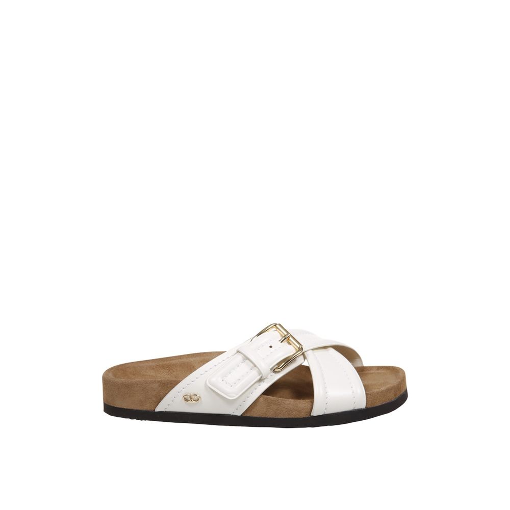 Sandales en cuir italiennes beiges