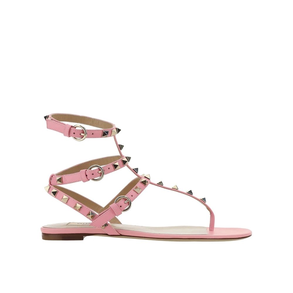 Sandales Rockstud en cuir blanches
