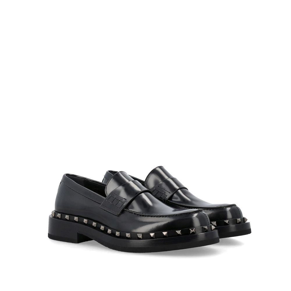 Sandales Rockstud en cuir noires