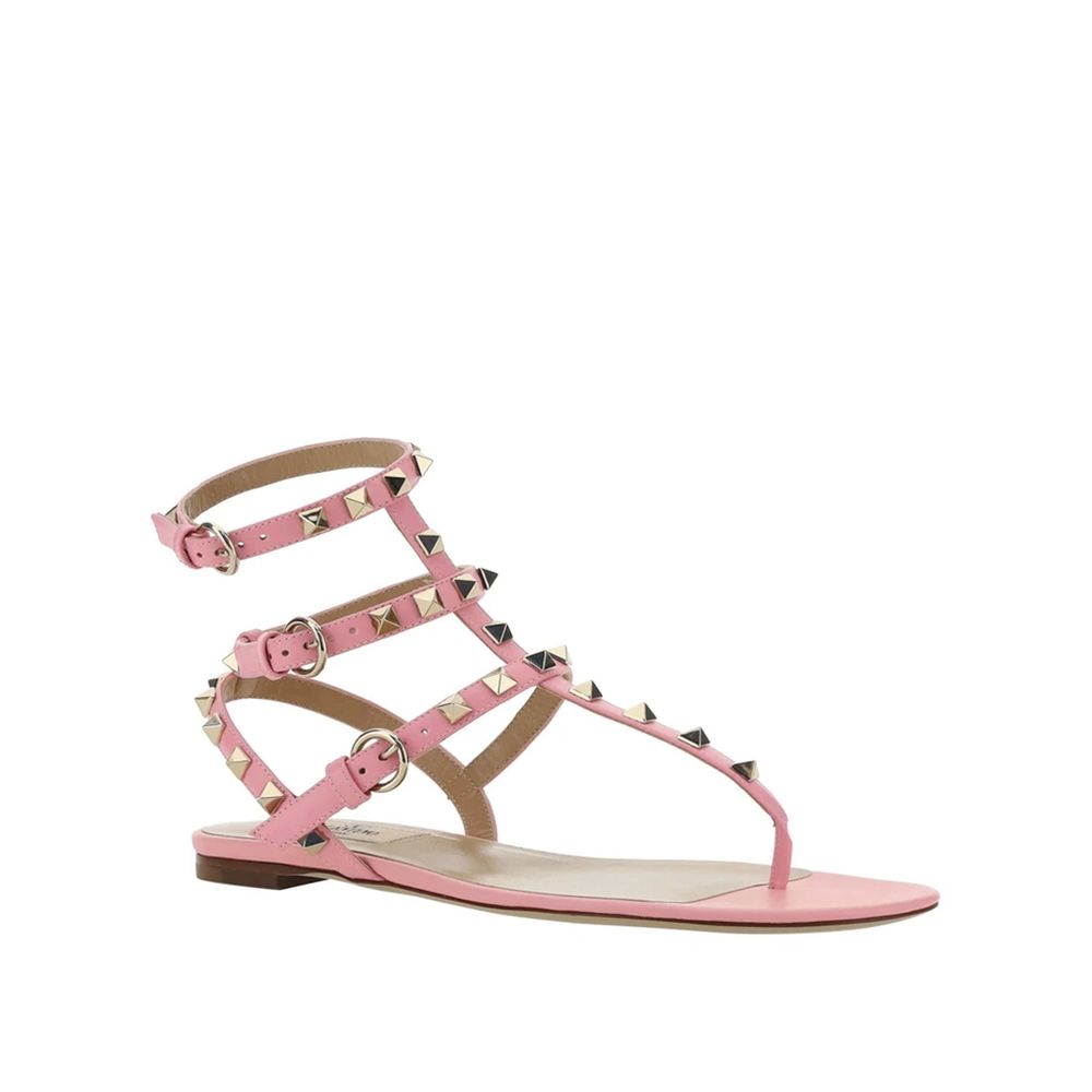Sandales Rockstud en cuir blanches