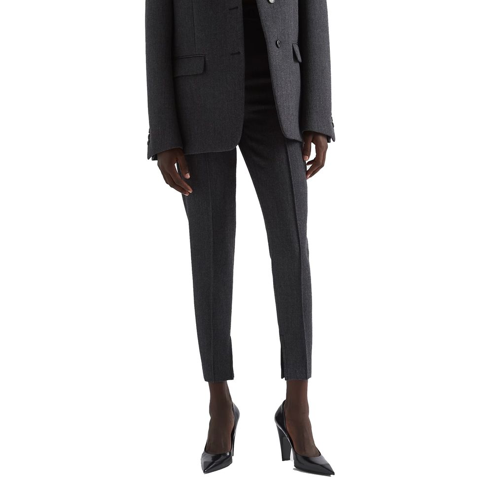 Pantalons femme 97% laine noirs