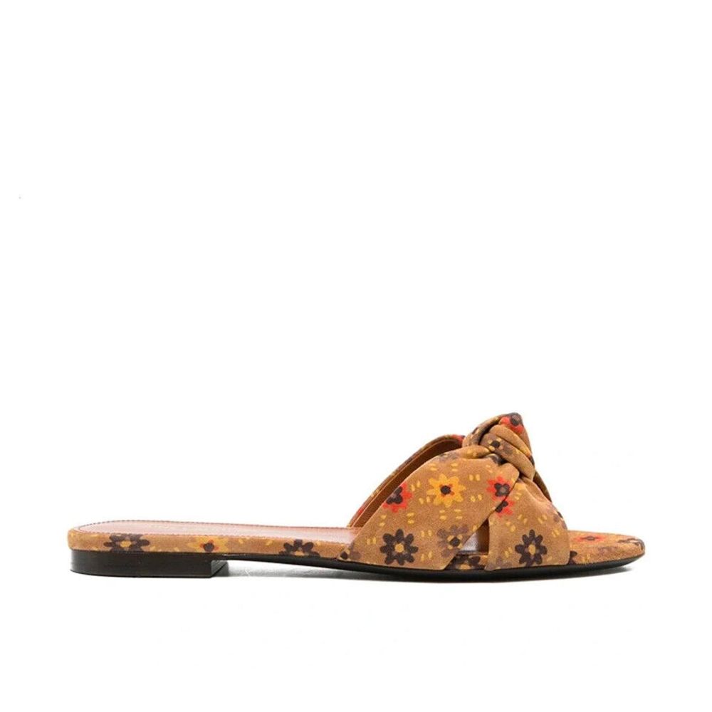 Sandales Saint Laurent Bianca en suede noir