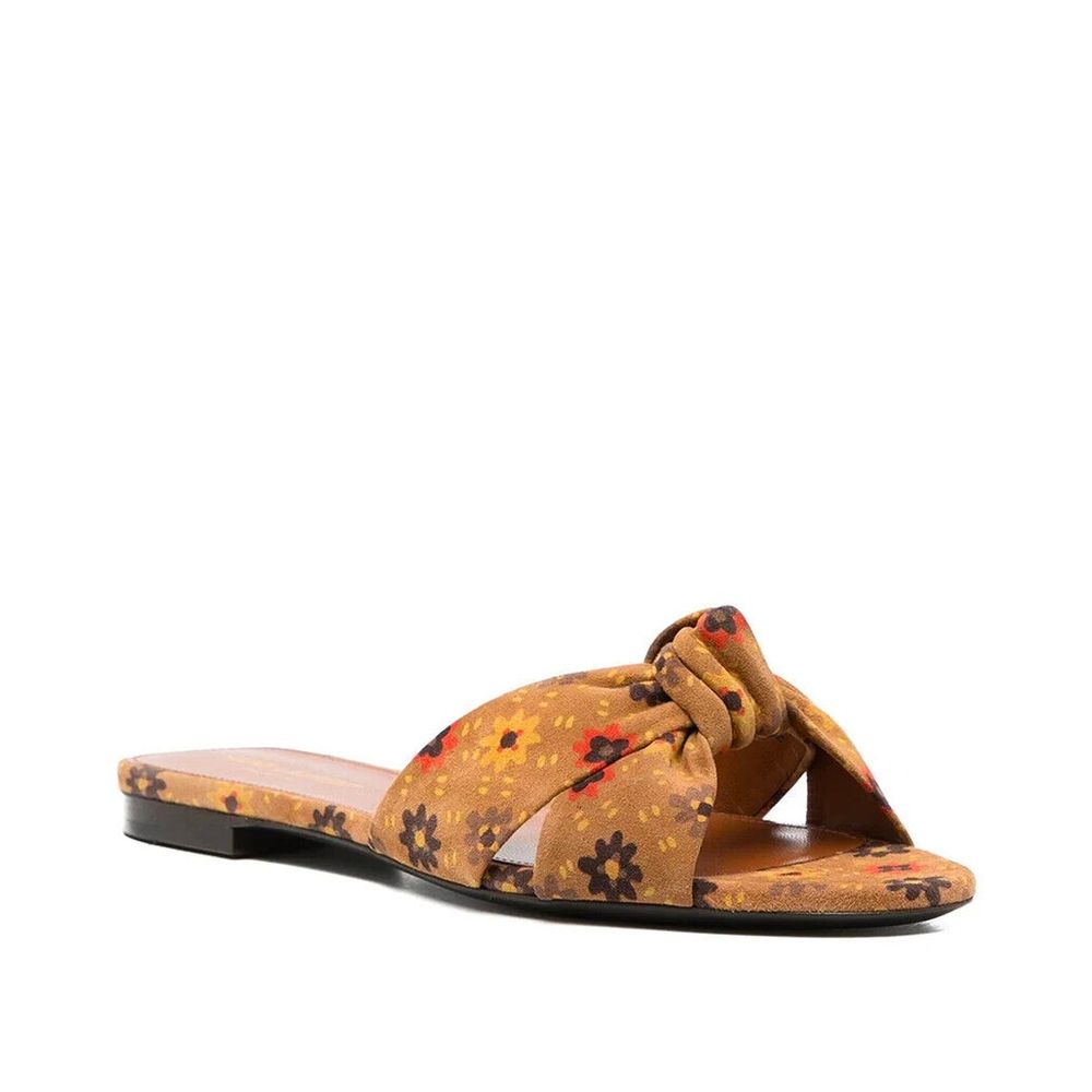 Sandales Saint Laurent Bianca en suede noir