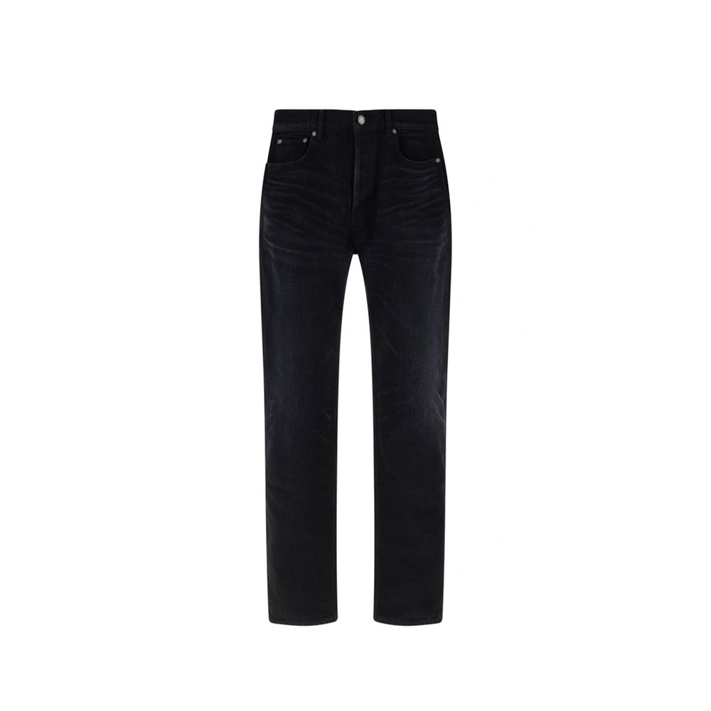 Jeans Saint Laurent coupe droite noirs
