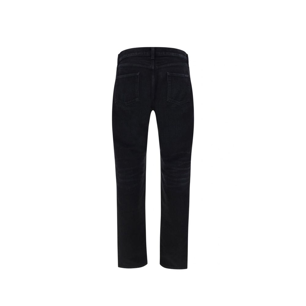 Jeans Saint Laurent coupe droite noirs