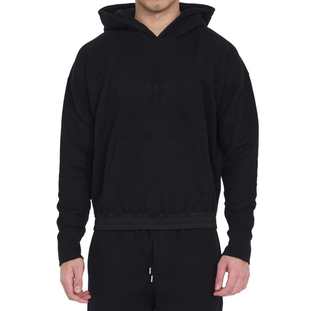 Sweat à capuche Saint Laurent noir
