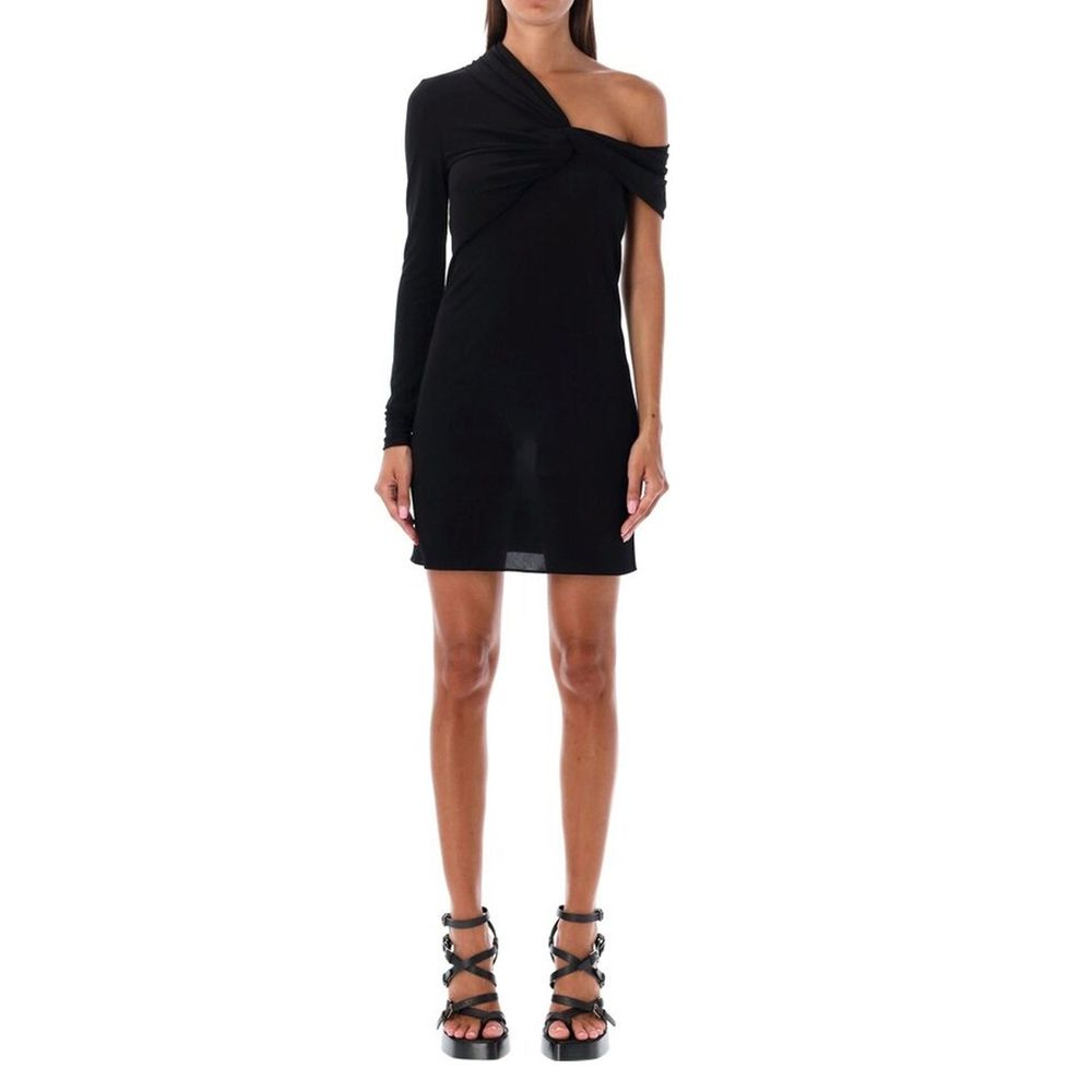 Robe Saint Laurent asymétrique noire