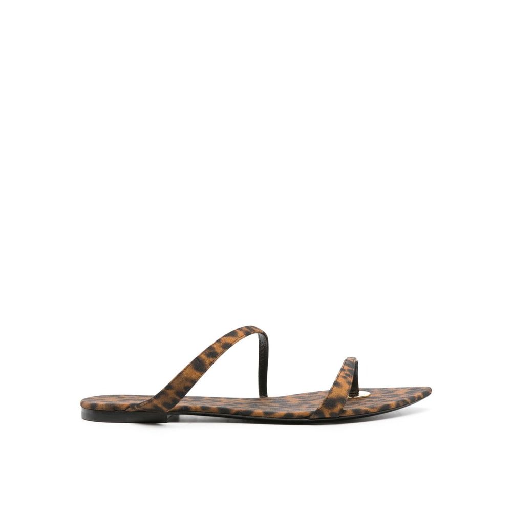 Sandales Saint Laurent Tanger marron léopard