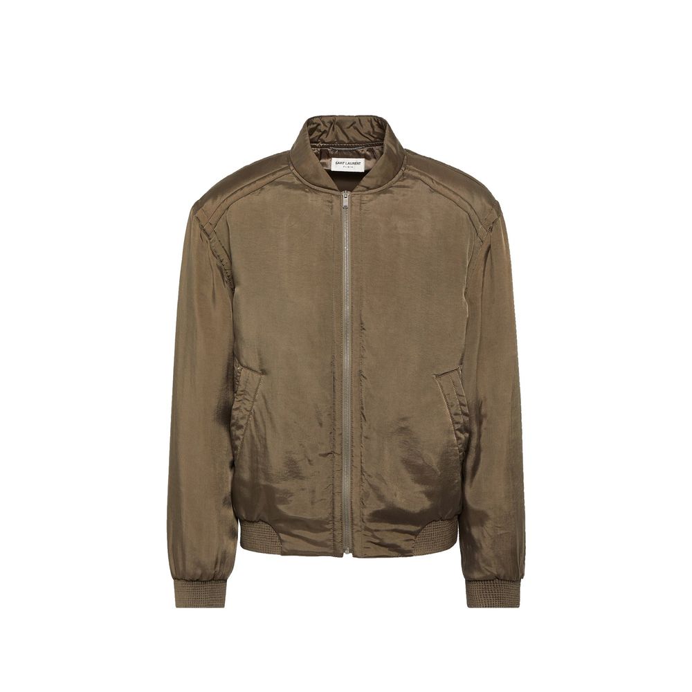 Bomber Saint Laurent Teddy vert