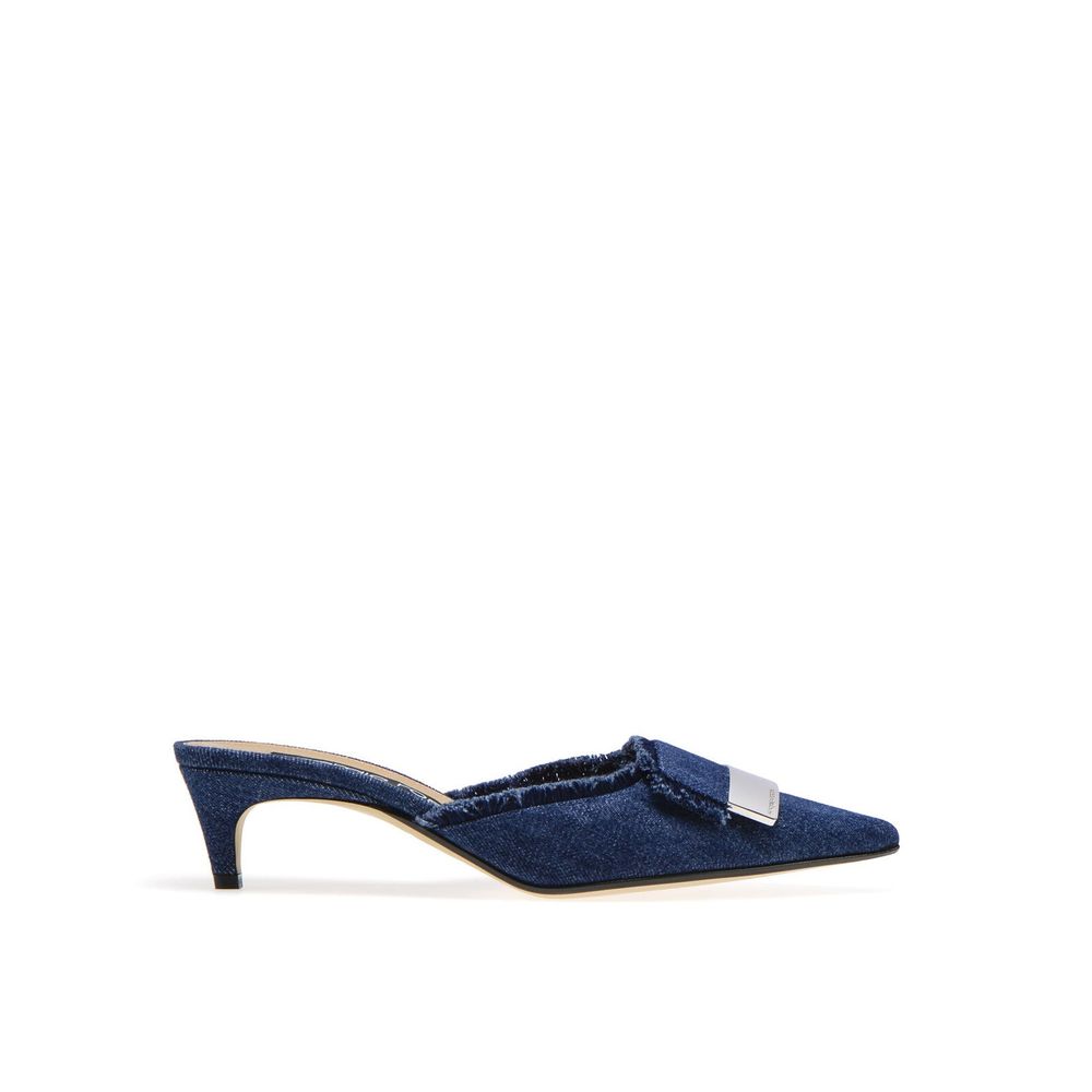 Mules Sergio Rossi Denim effet bleues