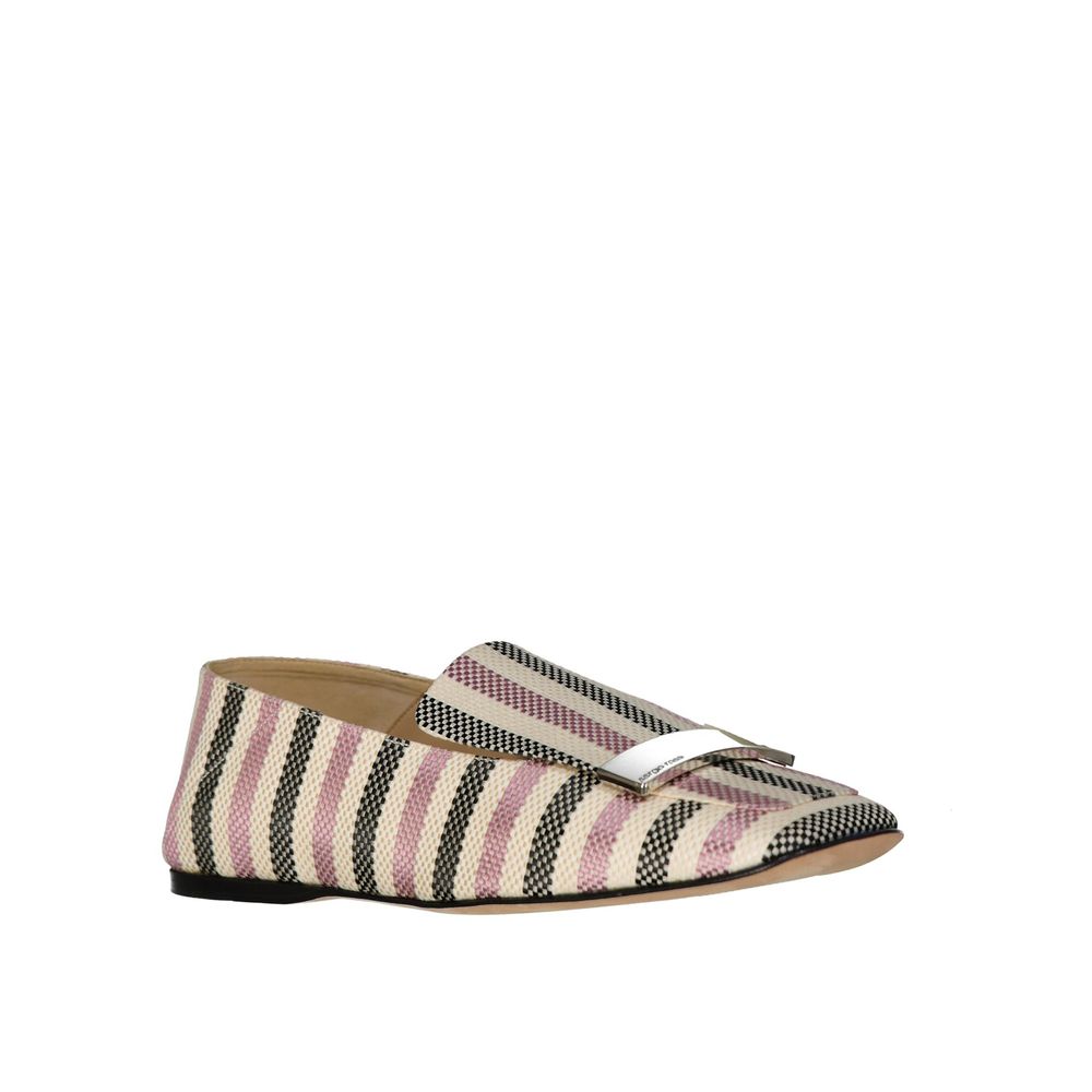 Loafers Jacquard italiennes en cuir noir