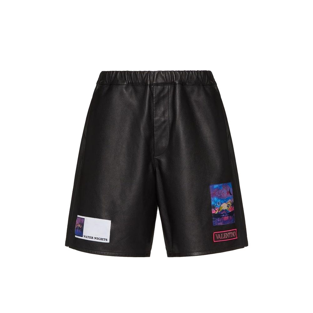 Shorts en cuir homme marron