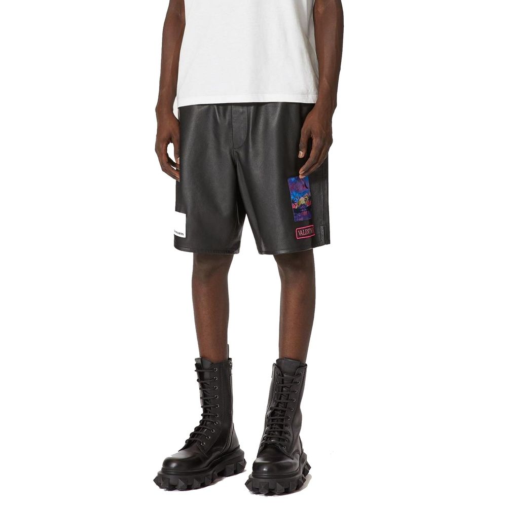 Shorts en cuir homme marron