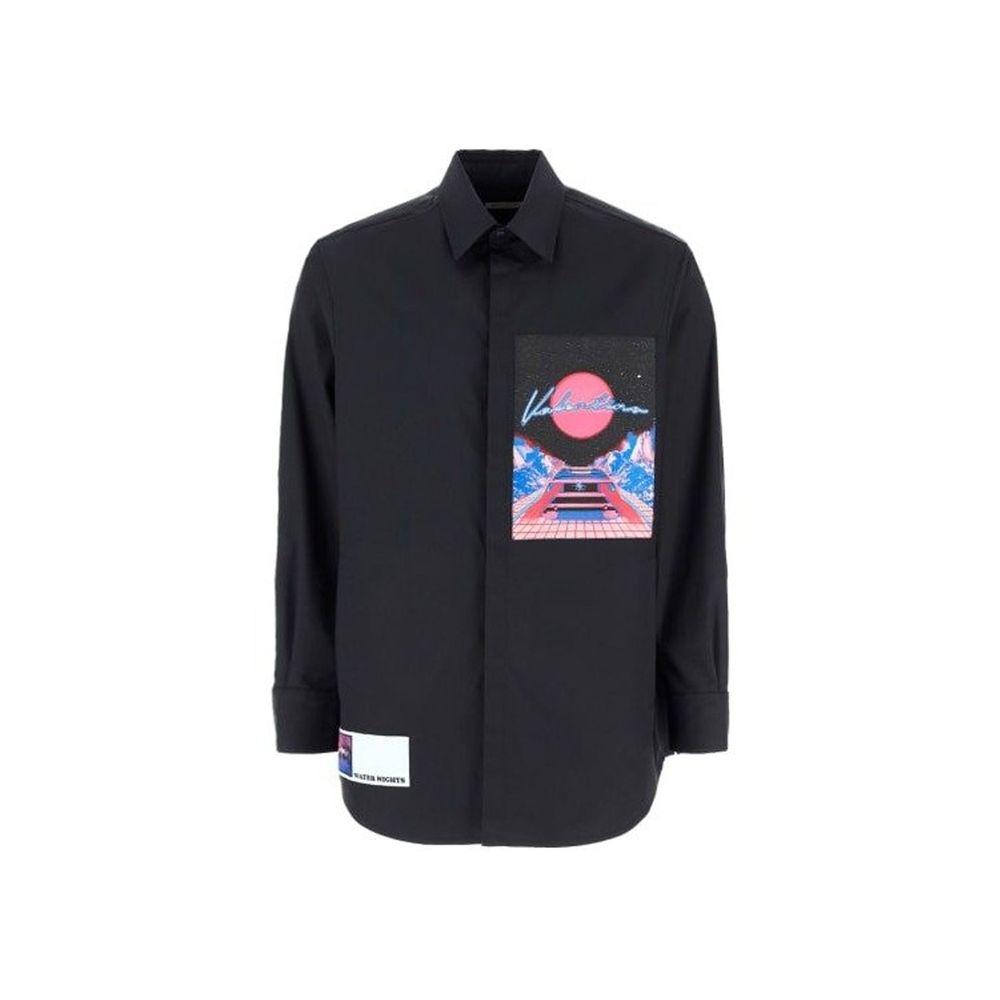 Chemise Logo Patch homme noire