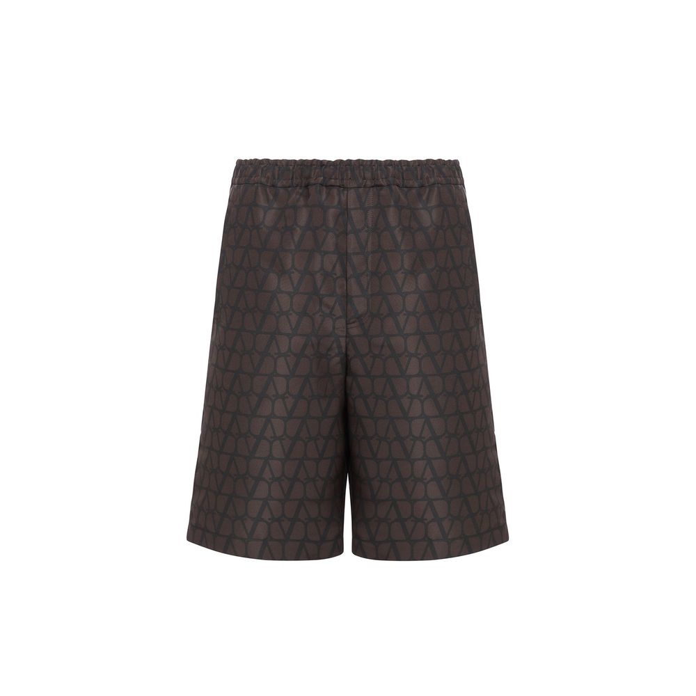 Shorts Logo en soie noirs