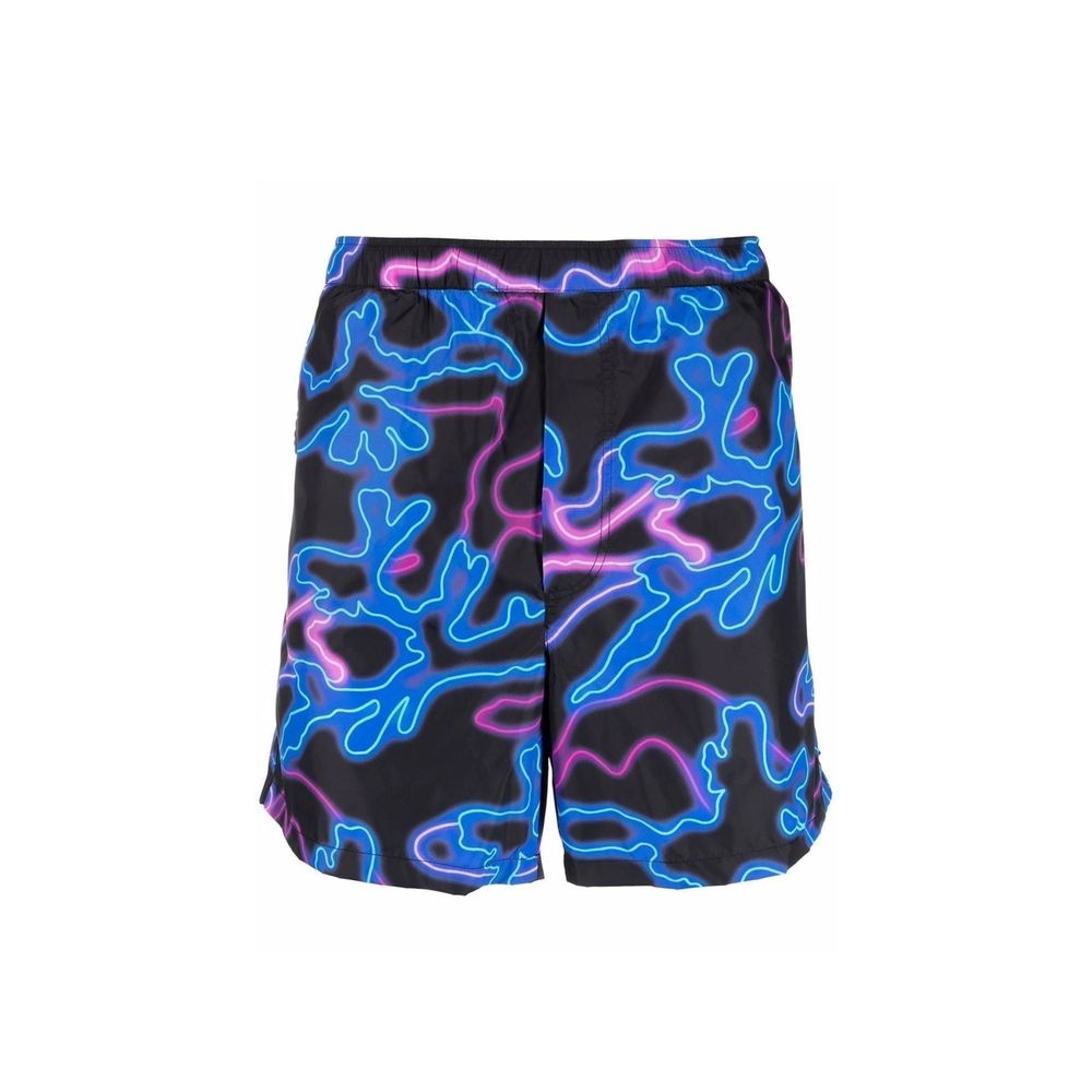 Shorts de bain Neon-Print verts