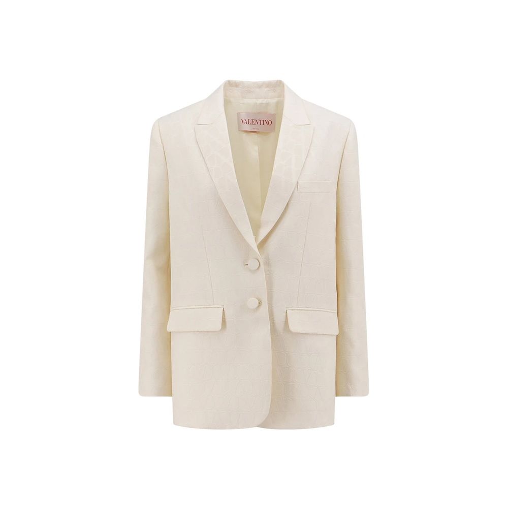 Veste Iconographe en laine et soie beige
