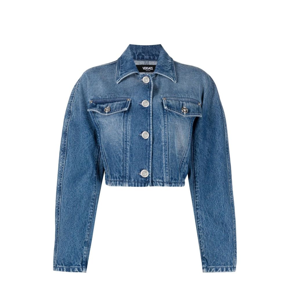 Veste en denim femme italienne bleue