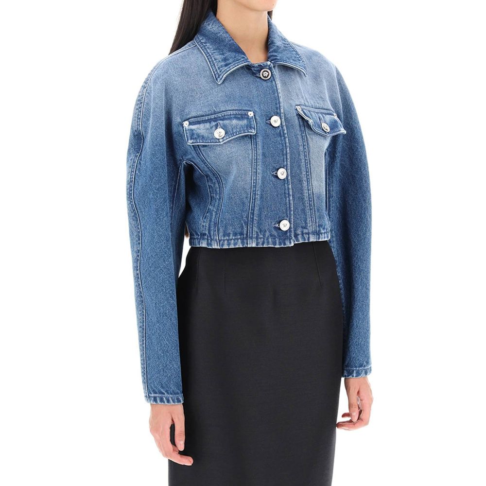 Veste en denim femme italienne bleue