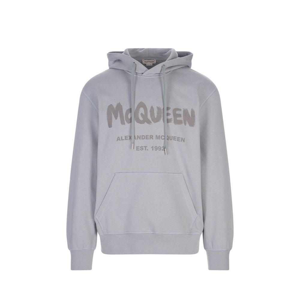 Sweat à capuche Alexander McQueen gris