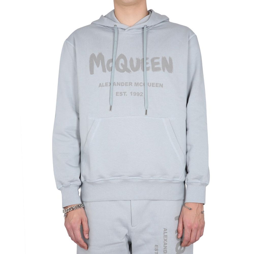 Sweat à capuche Alexander McQueen gris