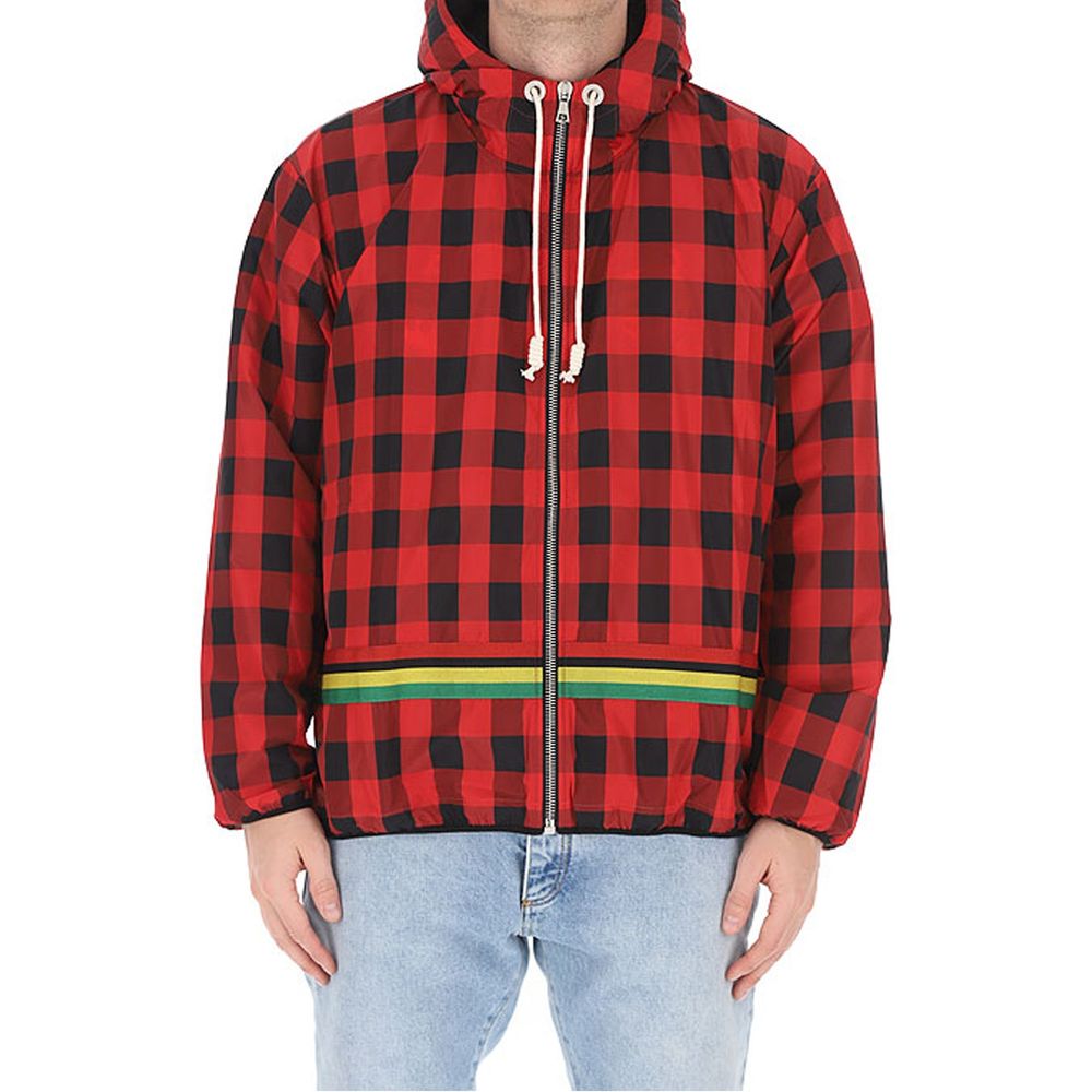Veste coupe-vent Checked noire