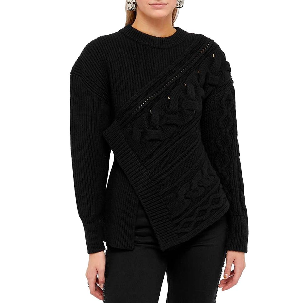 Pull Alexander McQueen asymétrique noir