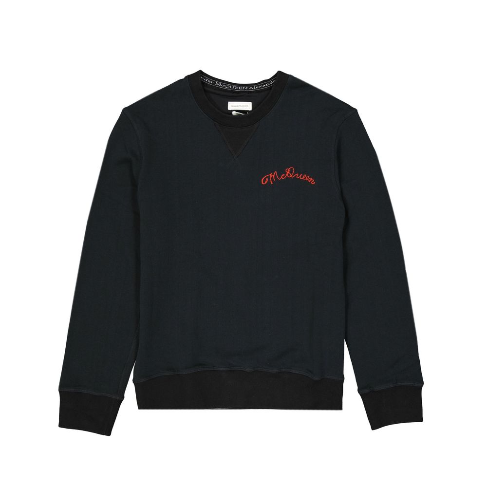 Sweatshirt Alexander McQueen Logo brodé noir