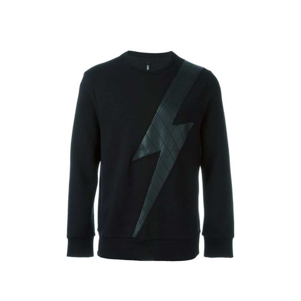 Sweatshirt Flash Design noir