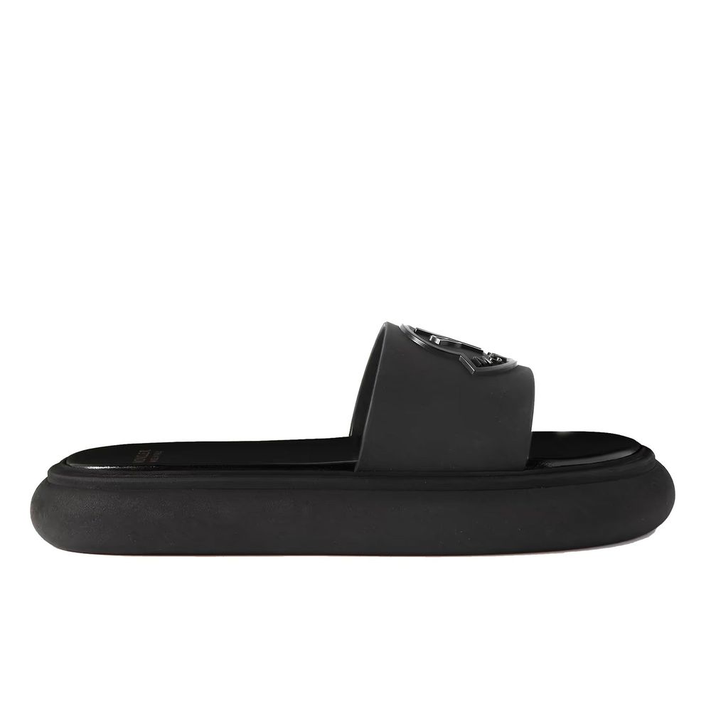 Sandales Moncler Logo noires