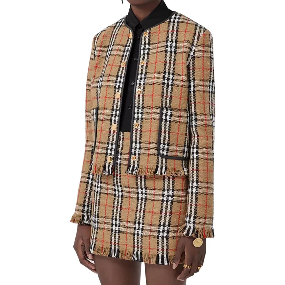 Veste Vintage Check Motif femmes multicolore