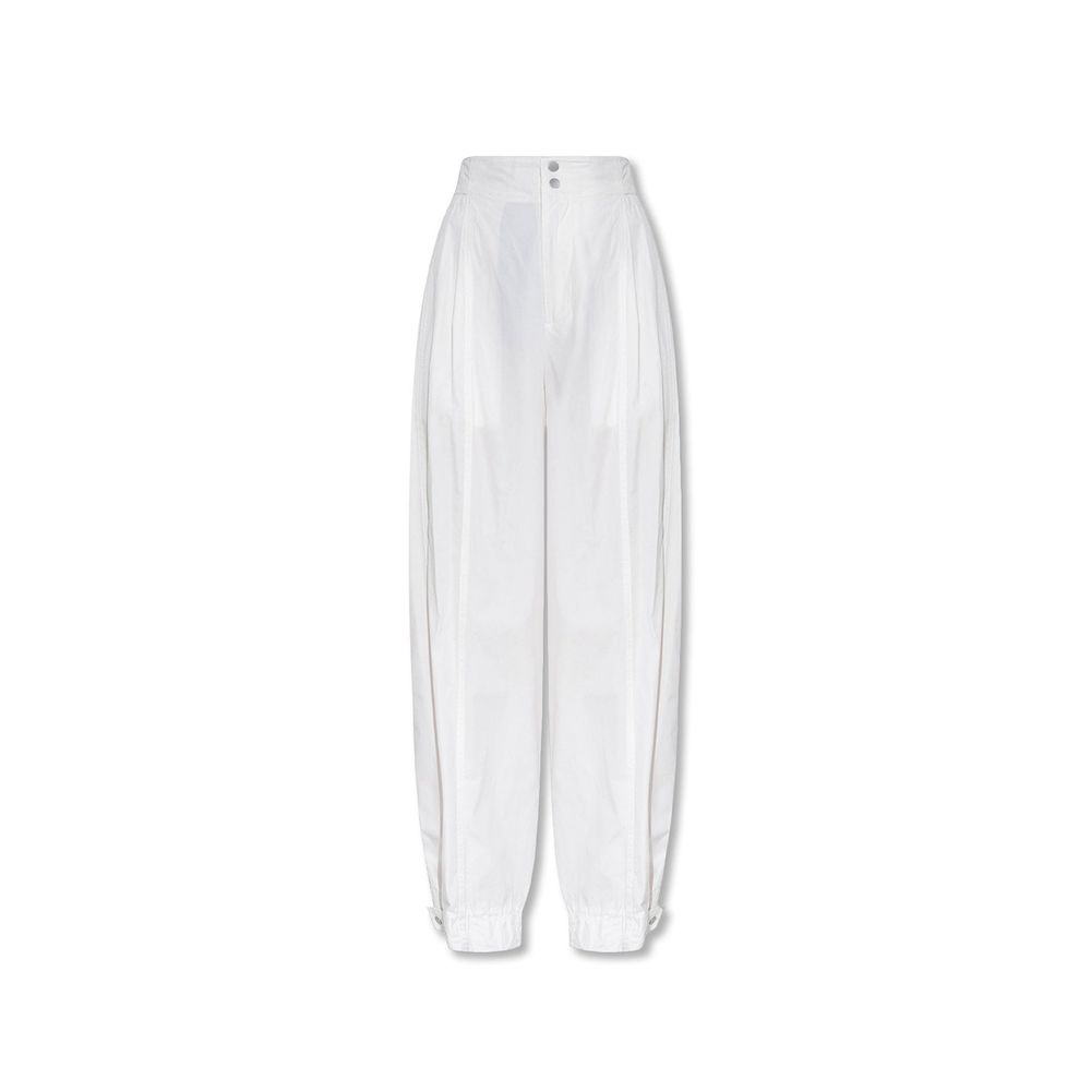 Pantalon beige loose-fitting femme beige