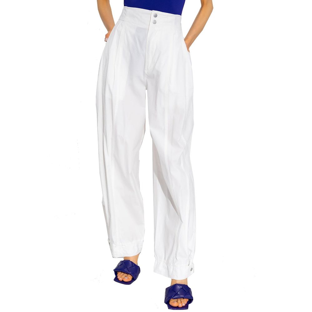 Pantalon beige loose-fitting femme beige