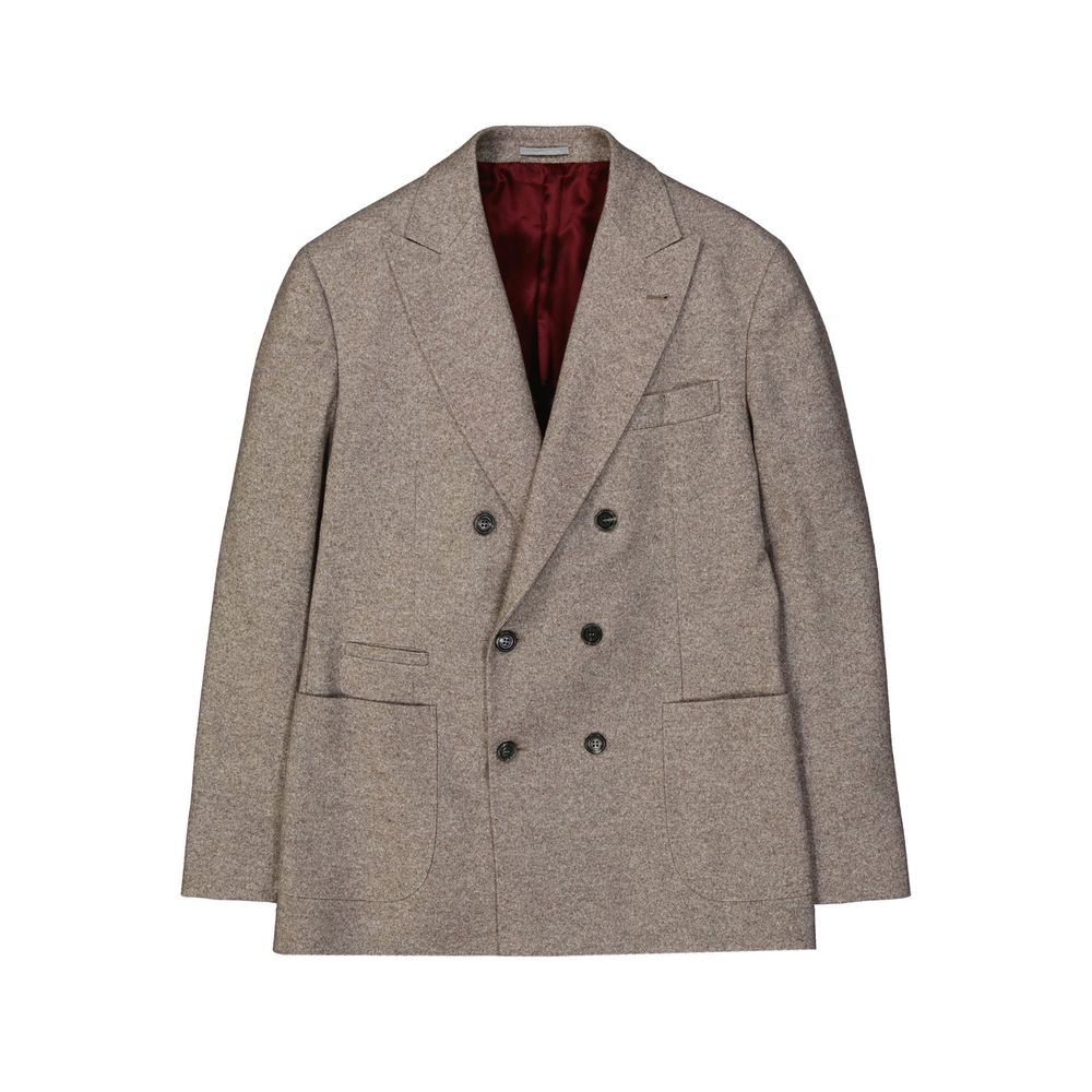 Manteau double boutonnage en laine noir