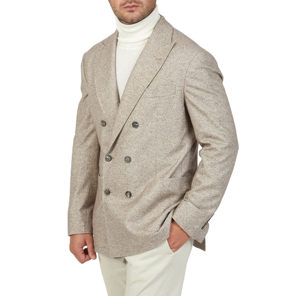 Manteau double boutonnage en laine noir