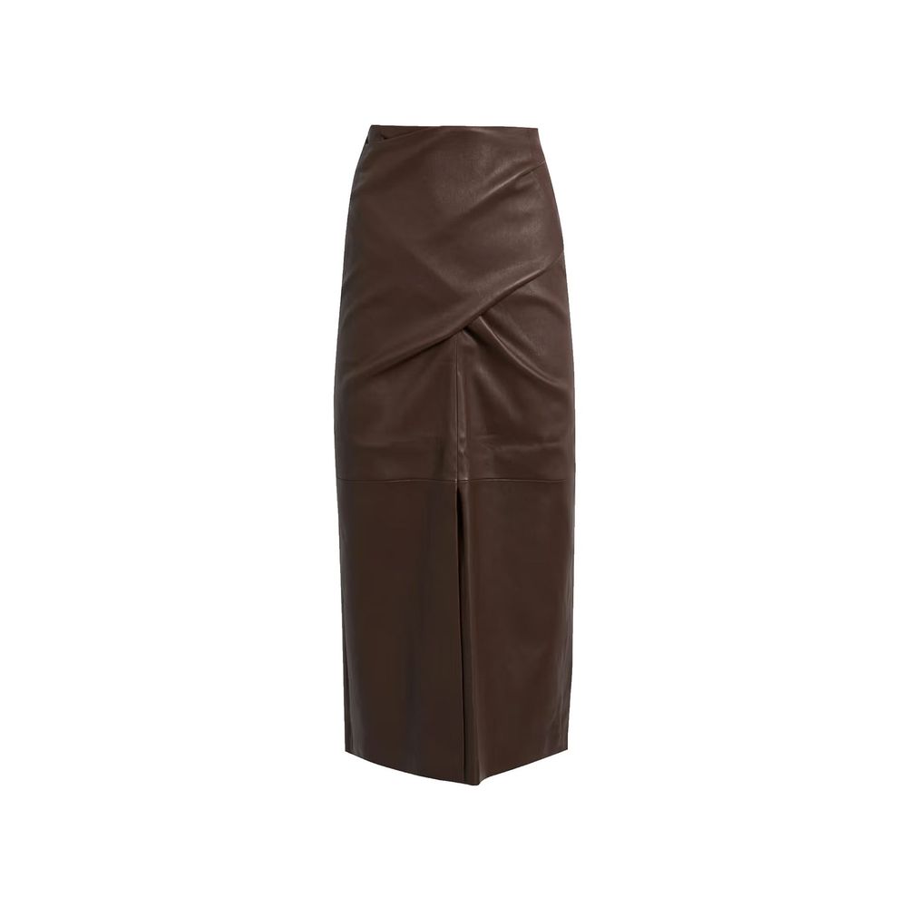 Jupe en cuir italienne noire