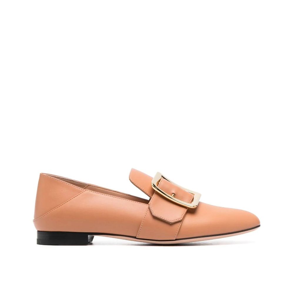 Loafers en cuir Made in Italy avec boucle dorée