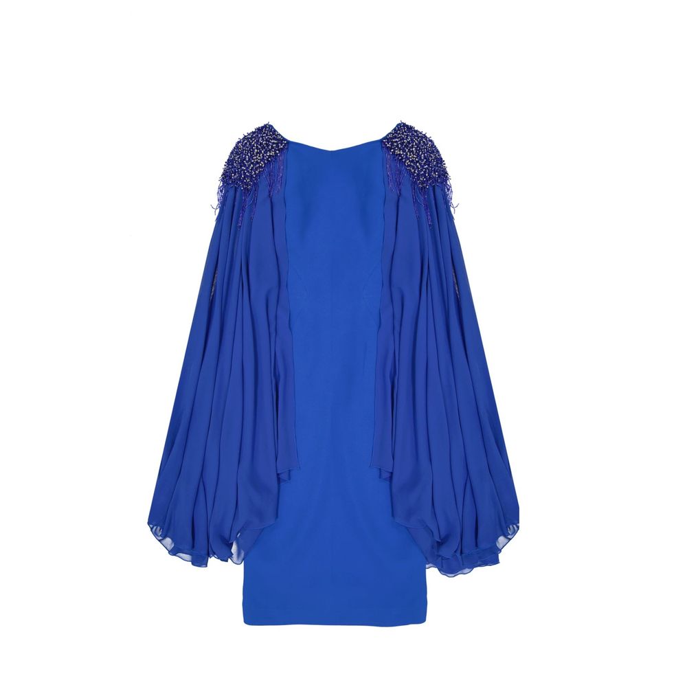 Robe beaded shoulders italienne noire
