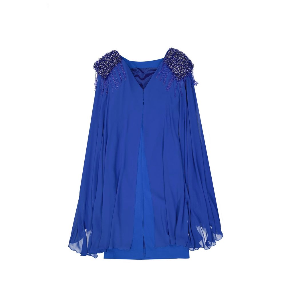 Robe beaded shoulders italienne noire