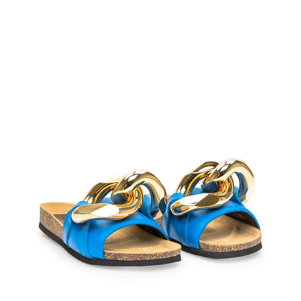 Sandales en cuir italiennes dorées