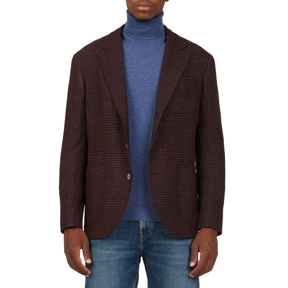 Veste en laine Tartan italienne bleue