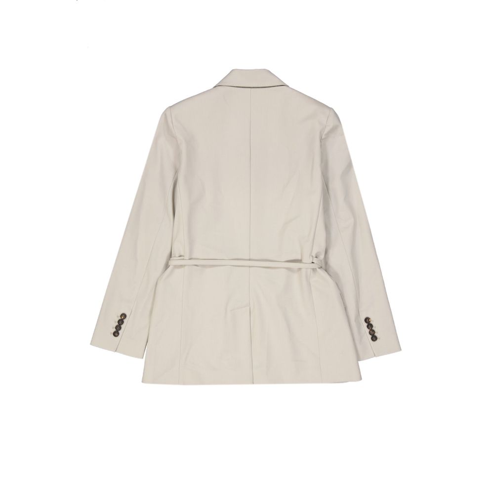 Veste femme en laine avec ceinture grise