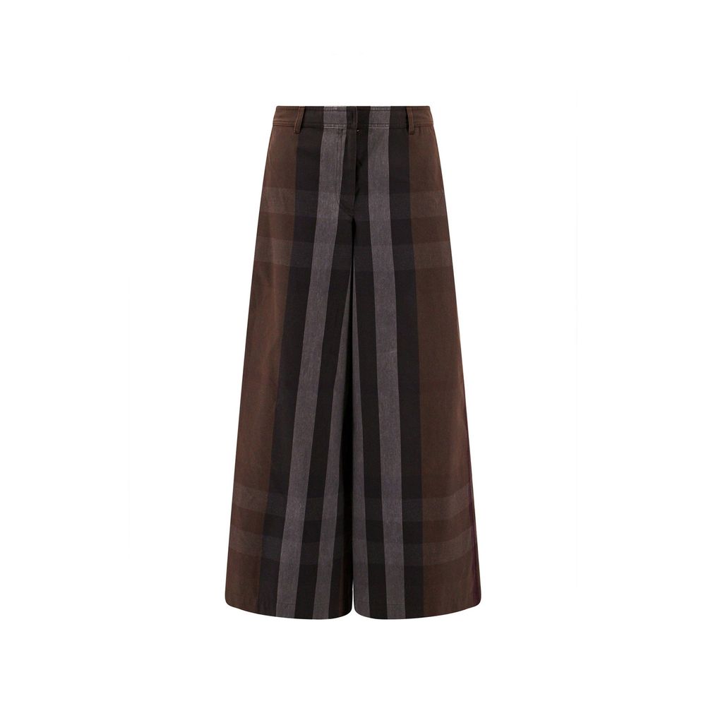 Pantalons larges [Marque] Checked beige