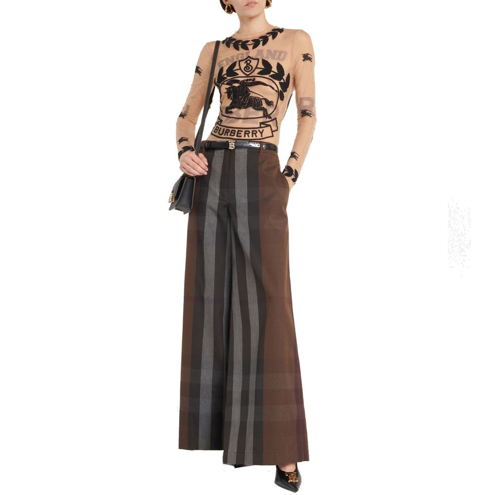 Pantalons larges [Marque] Checked beige