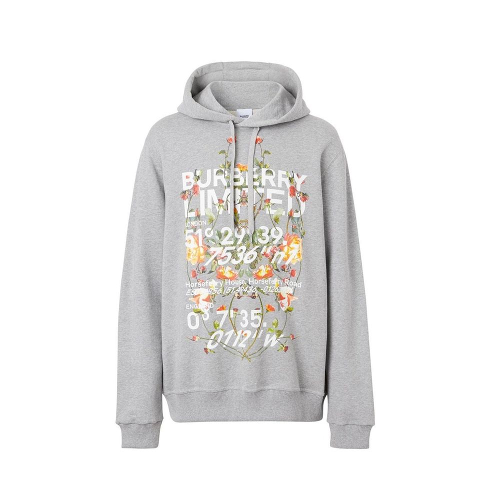 Sweatshirt Logo floral gris