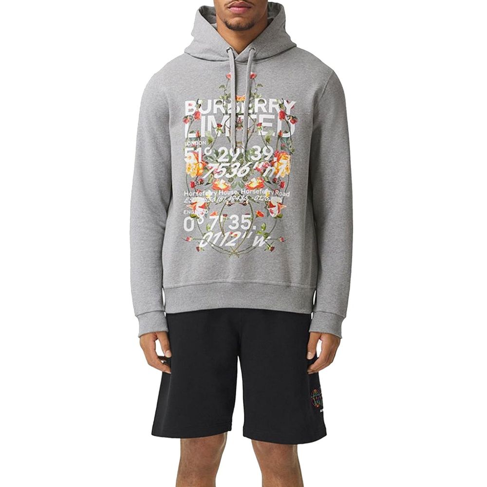 Sweatshirt Logo floral gris