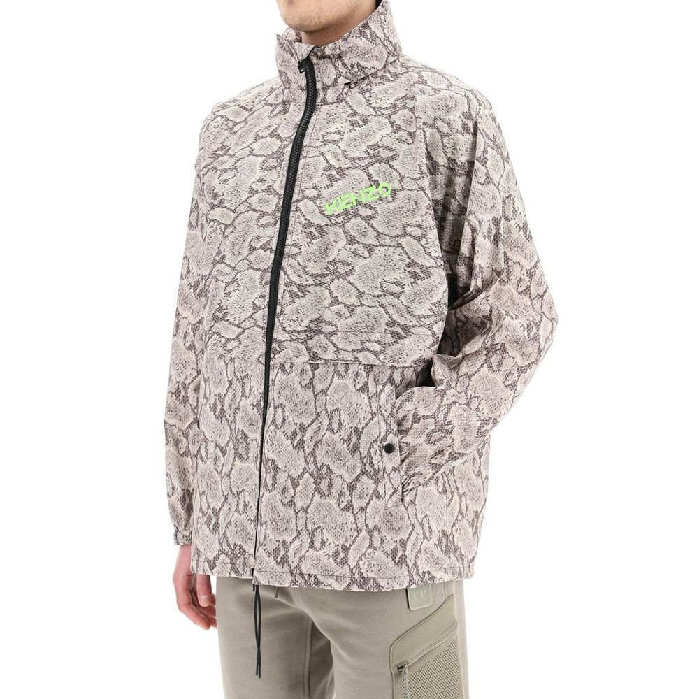 Veste Snakeskin imprimée hommes vertes