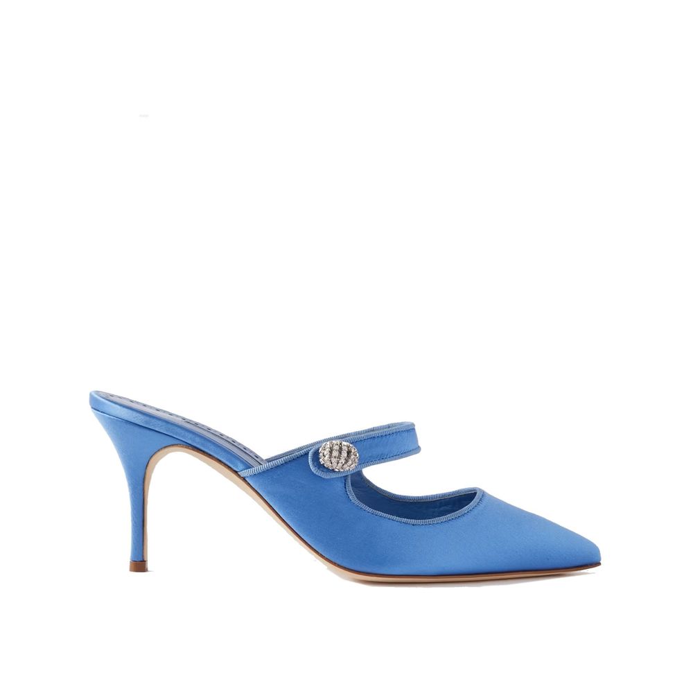 Mules Manolo Blahnik Camparimu blanches
