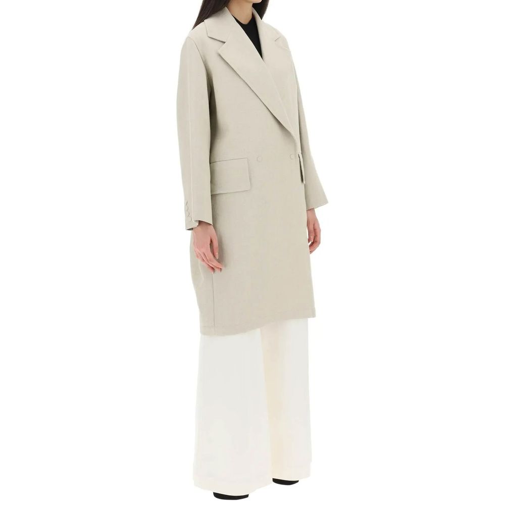 Manteau Mescal double boutonnage beige