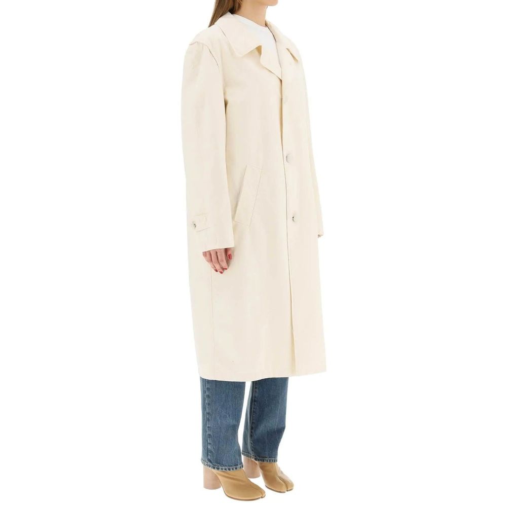 Manteau 100% coton Made in Italy blanc